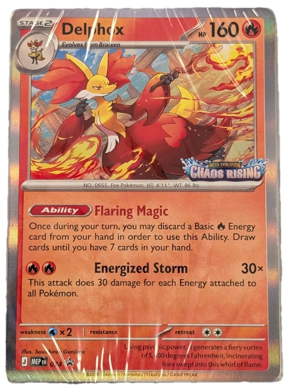 Chaos Rising Delphox Sealed Promo Card
