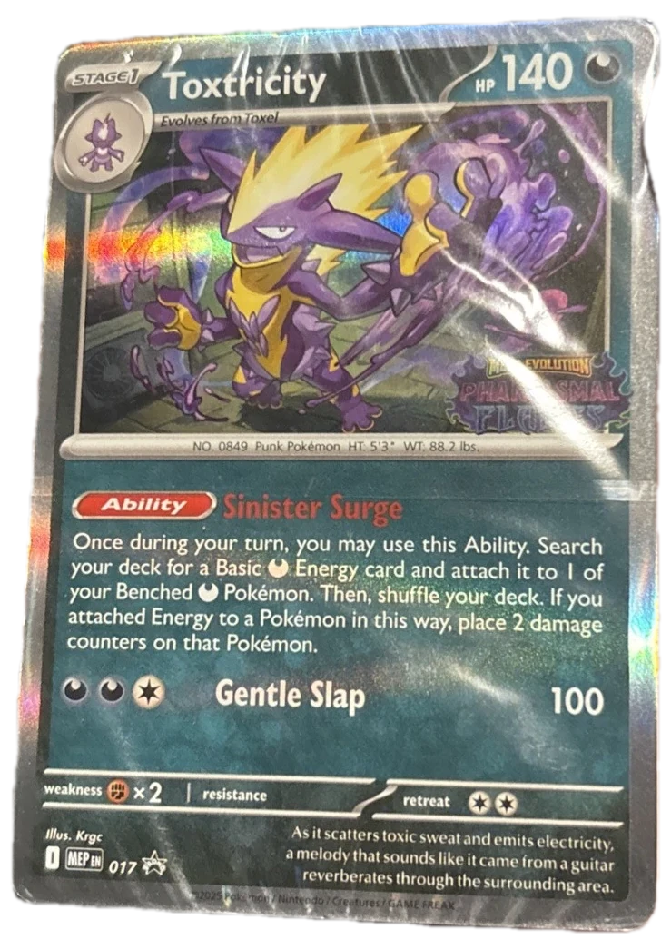 Phantasmal Flames Toxtricity 17 Promo Sealed Promo Card