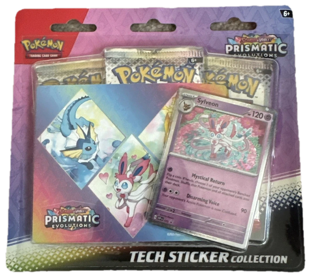 Prismatic Evolutions Tech Sticker Collection Case Collection Box