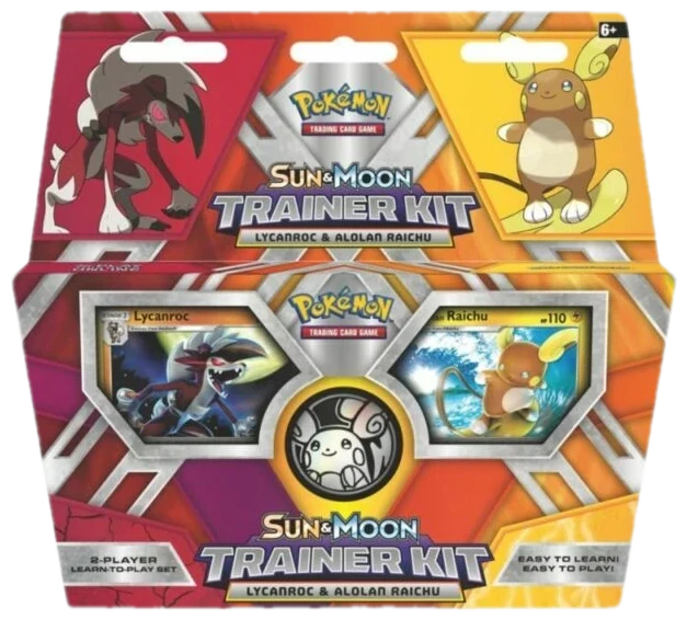Sun And Moon Trainer Kit Lycanroc & Alolan Raichu Collection Box