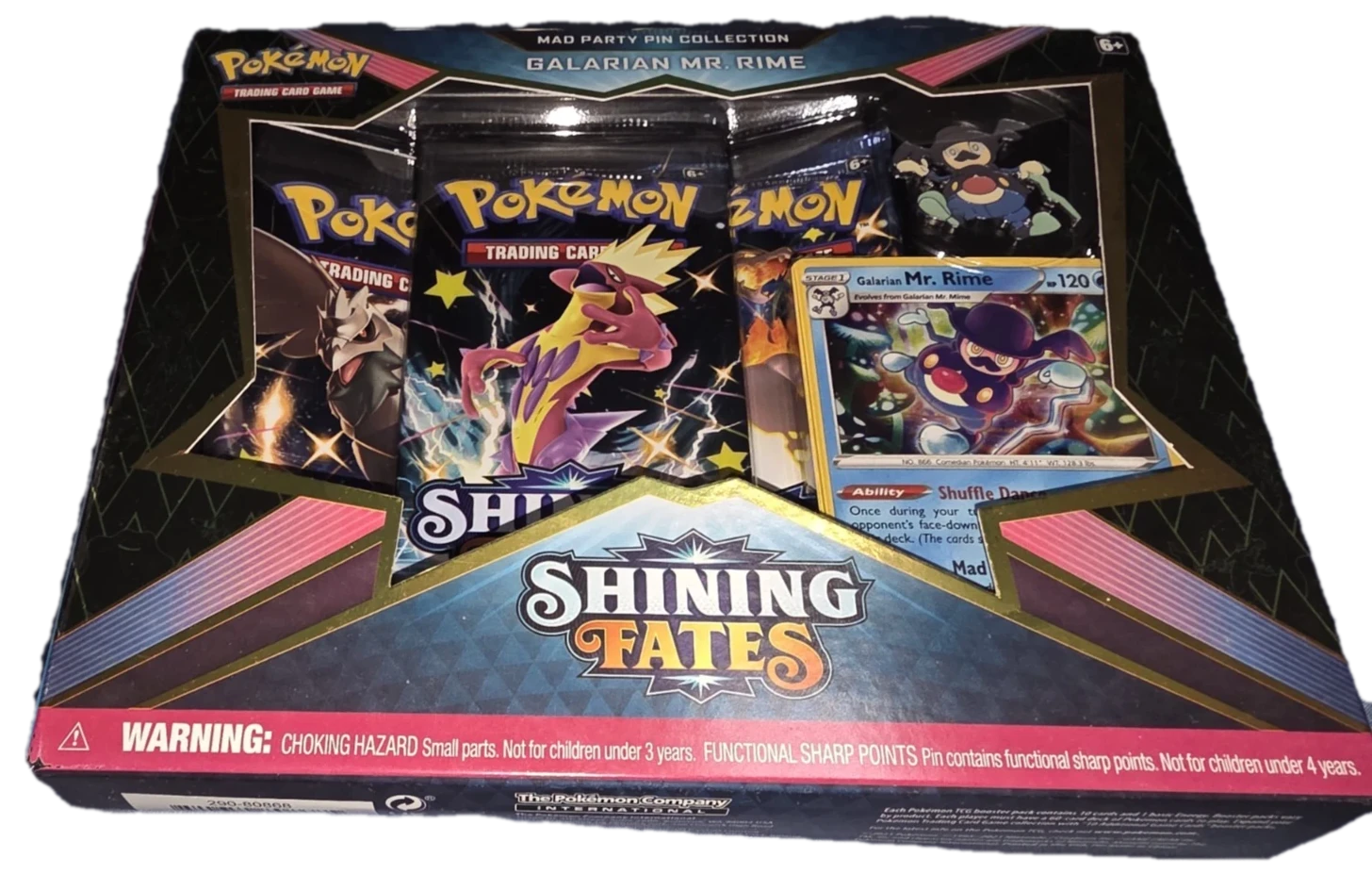 Shining Fates Mad Party Pin Collection Galarian Mr Rime Collection Box