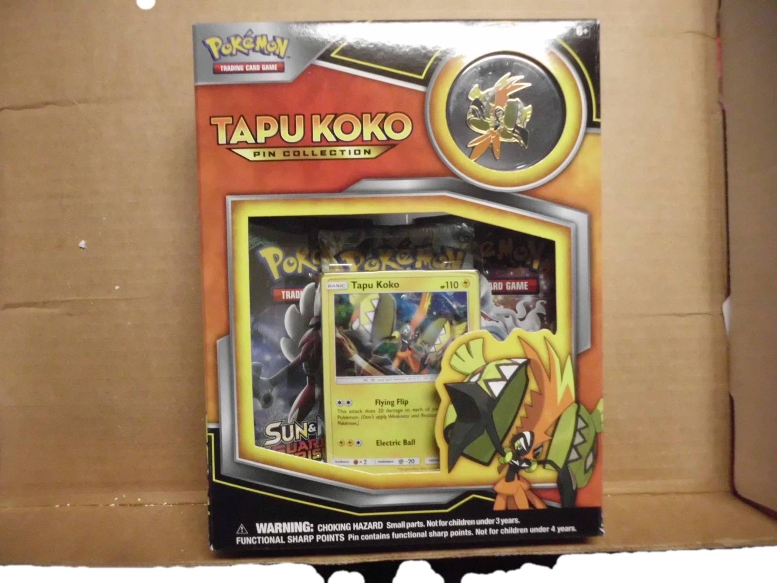 Sun & Moon Tapu Koko Pin Collection Collection Box