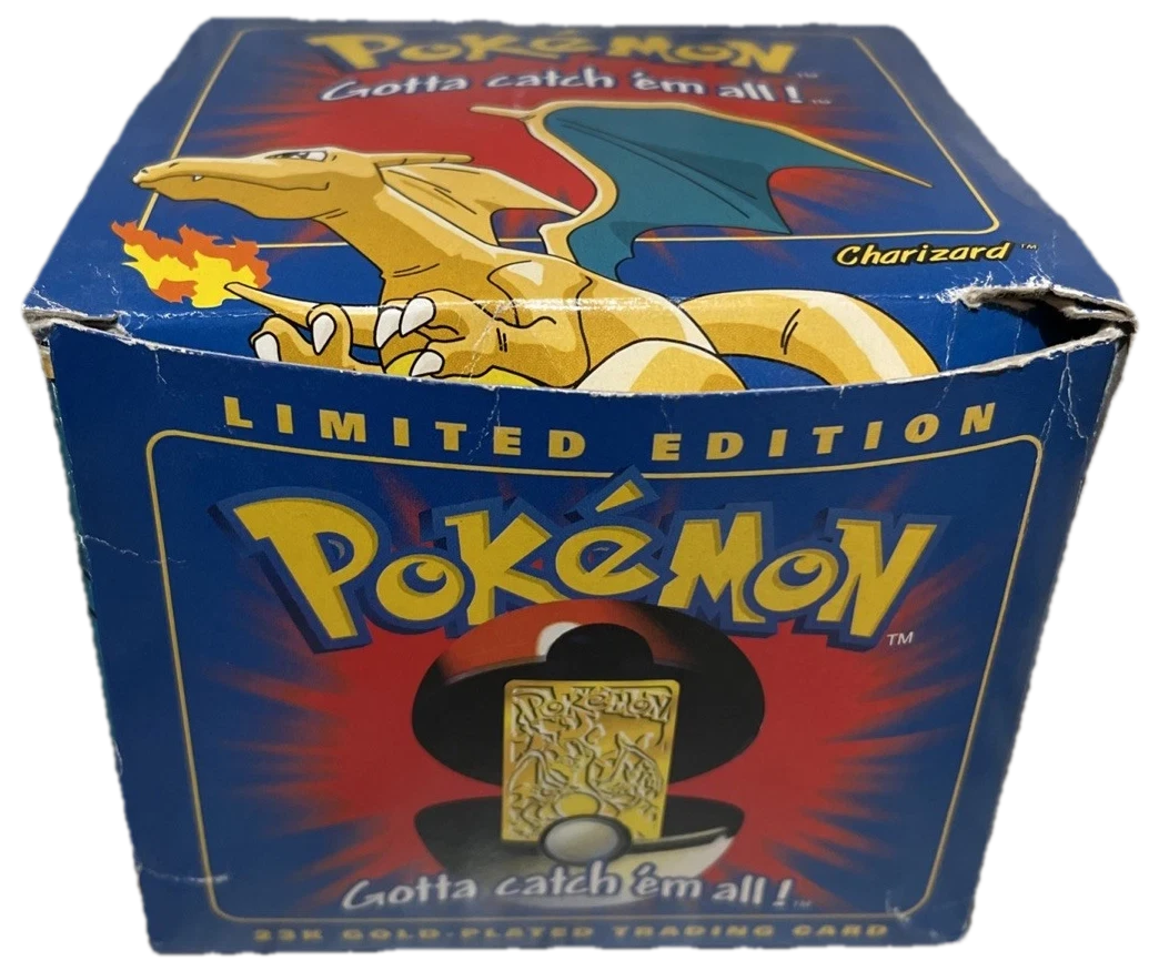 Burger King 23k Gold Plated Charizard Trading Card Collection Box