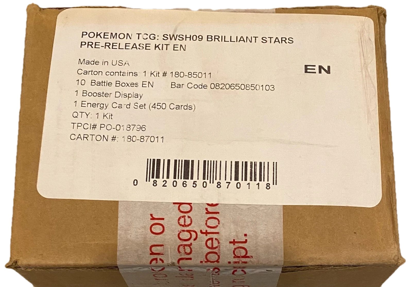 Brilliant Stars Pre Release Kit Collection Box