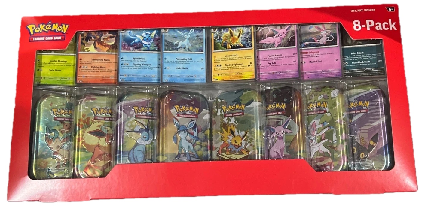 Prismatic Evolutions Mini Tin Bundle Collection Box