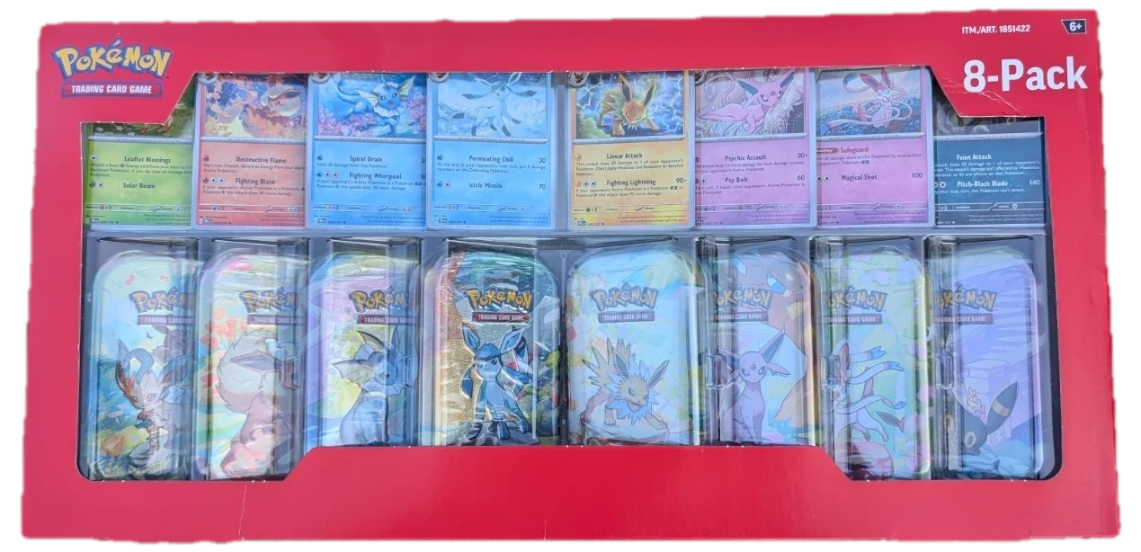 Prismatic Evolutions Mini Tin Bundle Collection Box